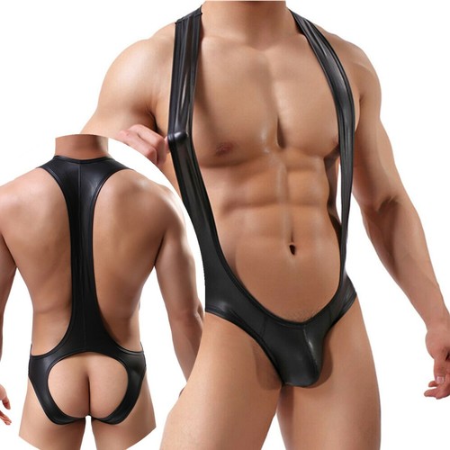 Mens sexy wet look wrestling - wet,