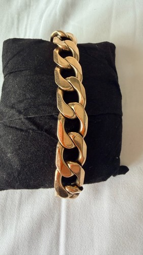 9ct gold bracelet gents heavy