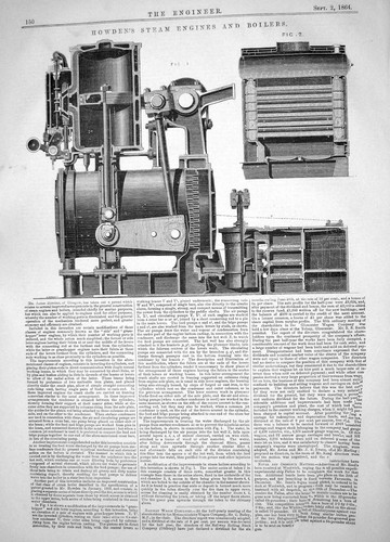 Antique old print 1864 - old,