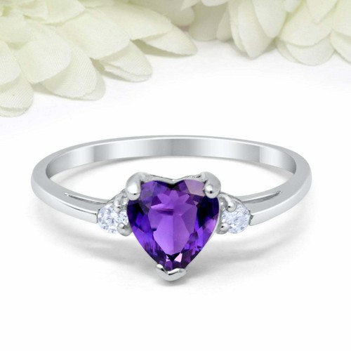 2ct simulated heart purple - 2ct,