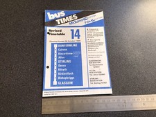 Midland Fife Scottish Bus Group Route 14 Timetable October 1986 Dunfermline