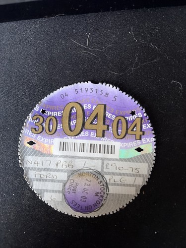 2004 april car tax disc - 2004,