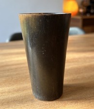 Antique c1900 Horn Stirrup Cup Beaker 10cm High *