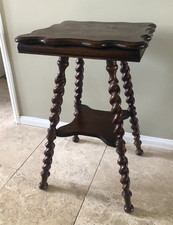 Antique Oak Side Table, Barley