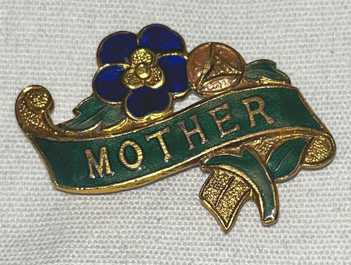 Vintage enamel flower mother - enamel,
