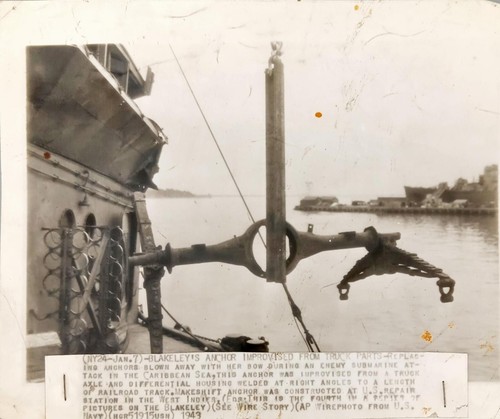 Wwii uss blakeley anchor - blakeley's,