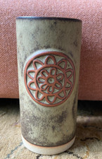 Vintage Tremar Cornish Pottery Stoneware Vase 17cm high