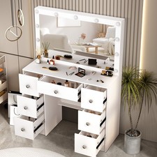 White dressing table - white,