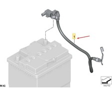 MINI COOPER J01 Battery Cable Minus IBS 61215A654C0 NEW GENUINE