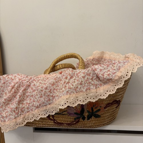 Vintage woven straw raffia - vintage,