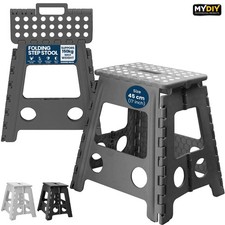 Step Stool Large 17 in Foldable Multi Purpose Home Kitchen Folding Stool 150KG