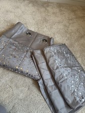 Next Ring Top grey silver Sparkle Curtains 165 cm x 230 cm silver modern 