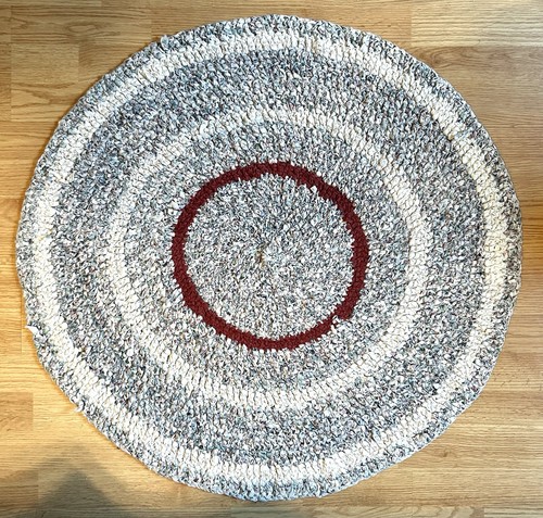 Vintage braided rag rug - vintage,