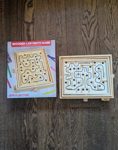 Wooden labyrinth maze toy - wooden,