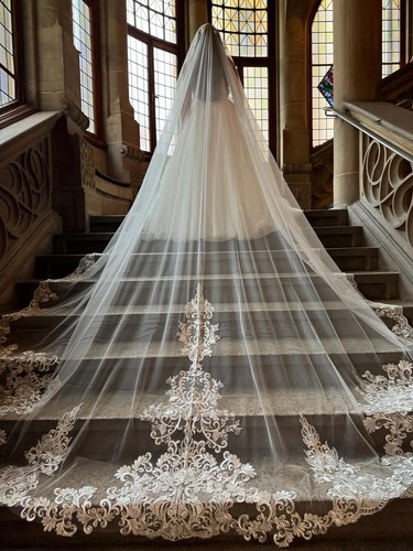 Tier cathedral length bridal - length,