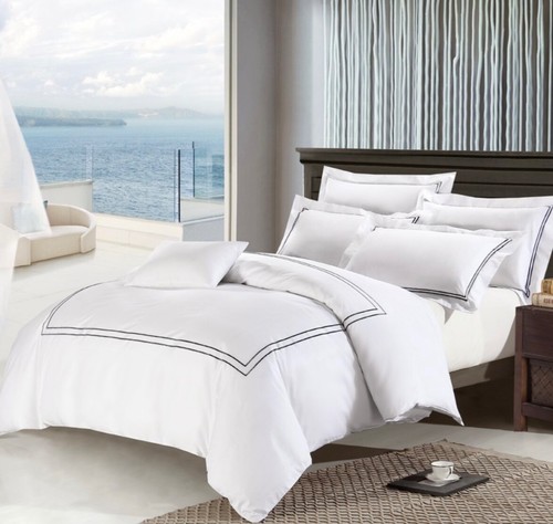 Luxury white bedding set with