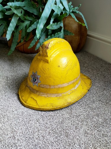 Genuine 1970s fireman helmet - genuine,