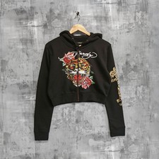Ed Hardy Black Tiger Rose Zip