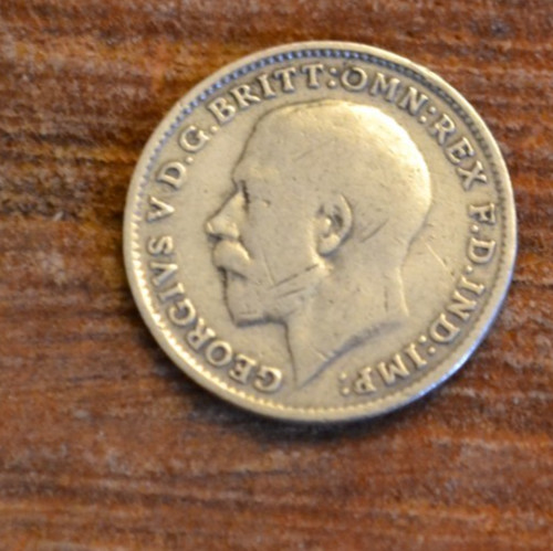 Silver coin 1918 three pence - 1918,