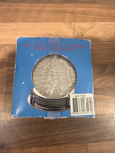 Silver plated coaster set - plated, with