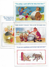 4 Comic Postcards by Donald