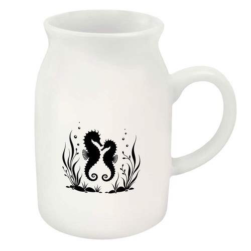 Seahorses ceramic milk jug - 'seahorses',
