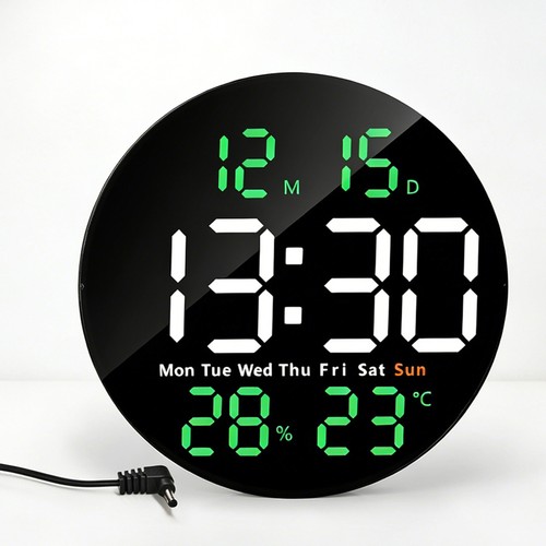 Led digital wall clock - 10",