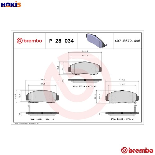Brake pad set disc - pad, 28