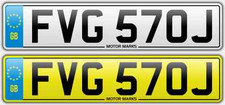 CHERISHED NUMBER PLATE -FVG 570J - FVG FV FG 570 LEXUS LX 570 MCLAREN 570 FVG 