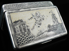 Antique Russian Silver Niello