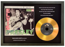 ELVIS PRESLEY 'BLUE SUEDE SHOES' SIGNED GOLD DISC COLLECTABLE GIFT MEMORABILIA