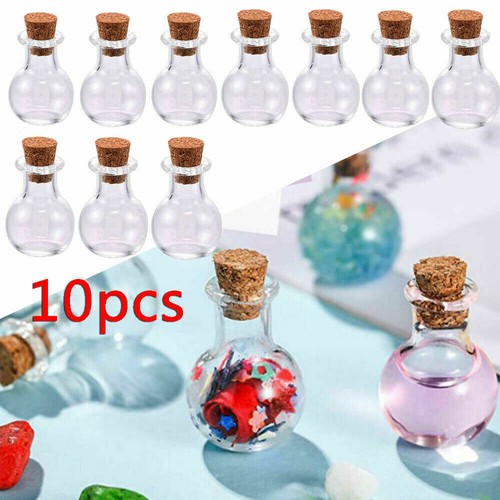 Mini glass vials with cork - glass,