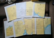10 Admiralty Charts, Spain,  773 774 1700 1701 1703 1704 1705 1104 1108 2717