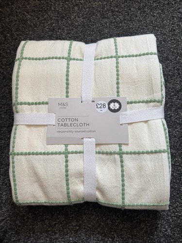 Cotton table cloth - m&s,