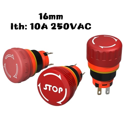 Emergency stop 16mm - stop,