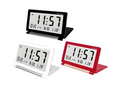 Folding Date Desktop Digital Alarm Clock with Temperature  and Timer