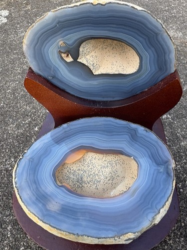 Large polished blue agate - large,