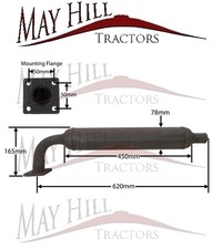 Compact Tractor Silencer Possibly Kubota Ford Check Dimensions Cheap to Clear
