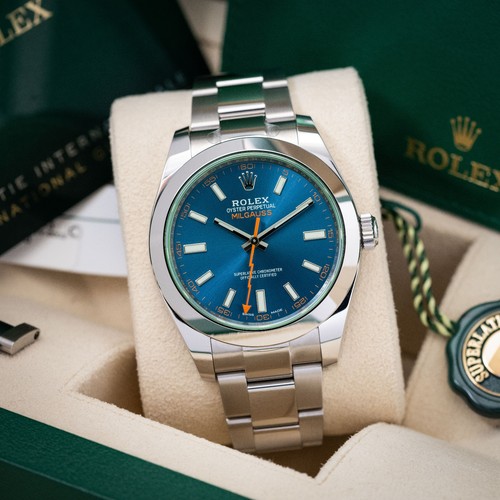 Rolex milgauss blue 116400gv - milgauss,