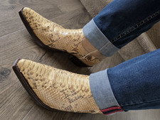 BRYAN Western Cowboy Boots Size 10 UK / 44 EUR Model #2073 Cuervo by SENDRA