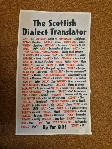 Scottish dialect words tea - dialect,
