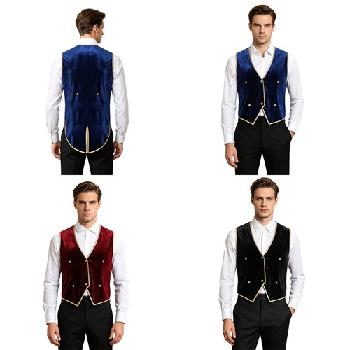 Men vest masquerade tailcoat - men,
