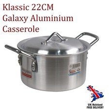 Cooking Pot Aluminium Stock Soup Stew Curry Pot Casserole 22cm With Lid