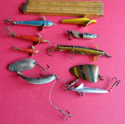 Selection vintage fishing - of,