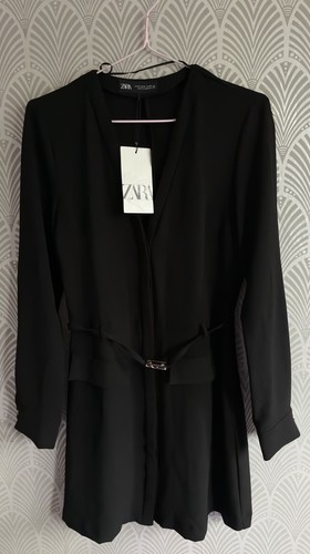 Zara black belted - zara, long