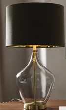JOHN LEWIS URSULA TABLE LAMP SMOKED GLASS, EX DISPLAY, RRP £140