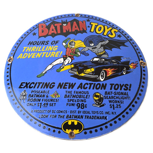 Vintage batman toys sign - vintage,