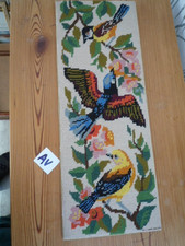 VINTAGE WOOL TAPESTRY BIRD