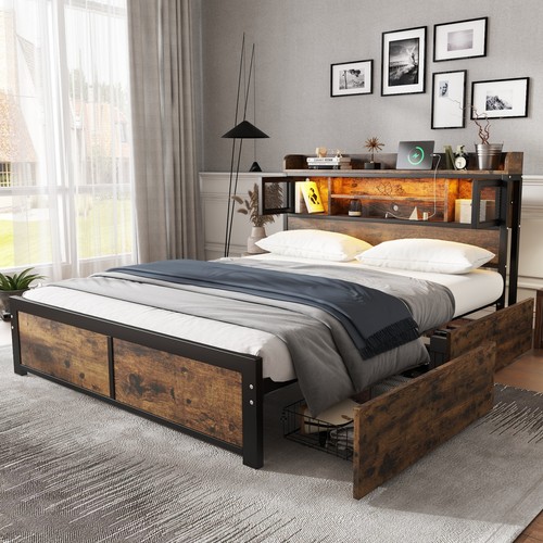 4ft6 double bed frame with - 4ft6,
