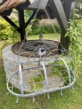 French Wrought Iron Large Pot Hanger Game Kitchen Utensil Oval Vintage Farmhouse